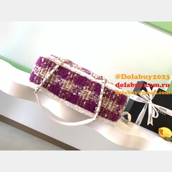 Top Quality Tweed Shearling Lambskin Shopping AS5688 & AS5689 Bag