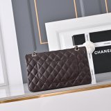 Top Quality CC 25cm Flap Handbags Caviar leather