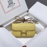 Fashion Hermes handmade Stiching Constance Elan Bag 24cm