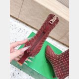 Bottega Veneta Leather Tweed Pattern Boots