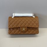 AAA+ Quality FLAP CC Handbag Caviar Leather 25CM