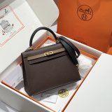 Top Hermes human handmade stiching bag Hass Epsom leather 25cm