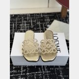 Best Loewe Petal Anagram Rhinestone Suede Slide