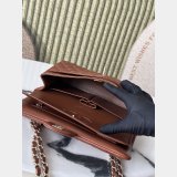 Top Quality CC Flap Lambskin Camel handbag 25cm