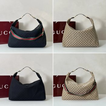 Gucci Canvas Horsebit Hobo Shoulder 864485 Bag
