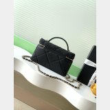 Best AP4936 Grained Shiny Calfskin Vanity Bag