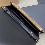 Yves Saint Laurent PARIS chain wallet in metallic leather