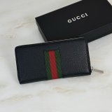 Gucci Web Trademark Zip-Around Wallet A00770/A006YS Horsebit
