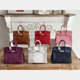 Best Hermes 25CM Croco Vein birkin Bag