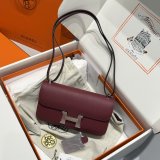 Mirror Hermes handmade Stiching Constance Elan Bag 24cm
