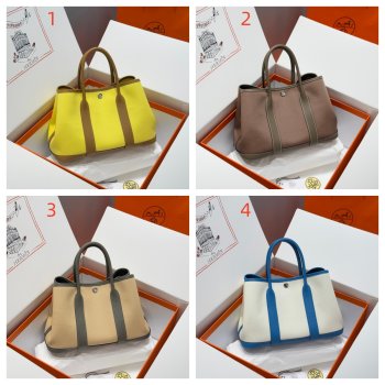 Best Hermes human handmade stiching Garden Party Bag 30cm