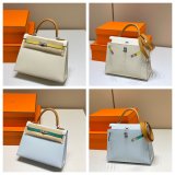 Luxury Hermes Human handmade stiching Kelly Bag Epsom 25/28cm