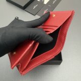 Saint Laurent MATELASSE compact zip around wallet