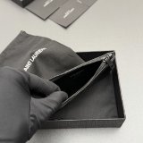 Saint Laurent CASSANDRE MATELASSE FRAGMENTS CARD CASE IN GRAIN LEATHER