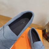 Hermes Job loafer women and Men suede shoes