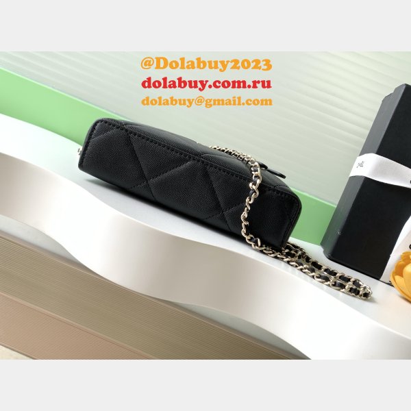 Best AP4936 Grained Shiny Calfskin Vanity Bag
