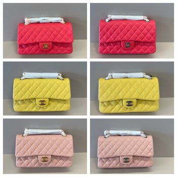 AAA+ Quality FLAP CC 25cm Caviar Leather Handbag