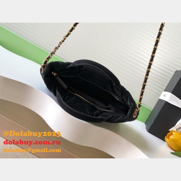 7 Star Mini Bow Velvet-effect Nylon Shopping AS5849 Bag