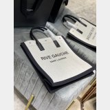 Cheap Replica Saint Laurent Rive Gauche Shopping 631682 Bag In Linen and Cotton