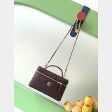 Best AP4936 Grained Shiny Calfskin Vanity Bag