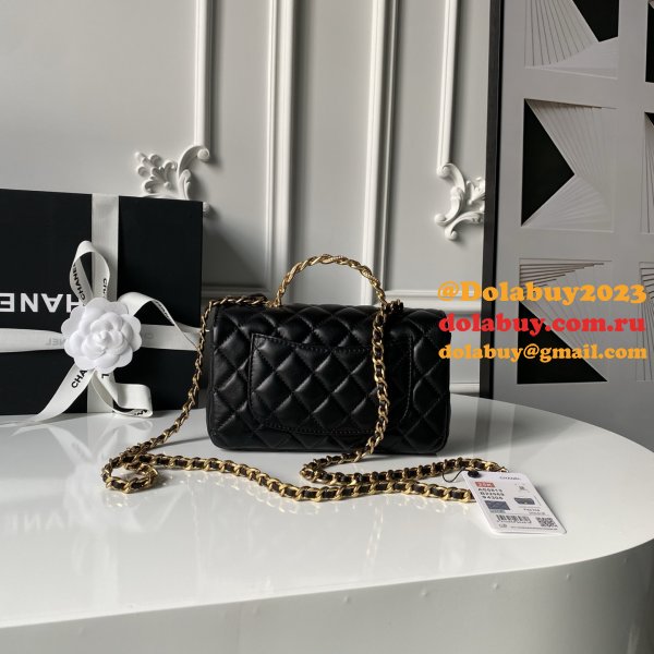 Top Mini Flap Quality AS5813 Black Bag