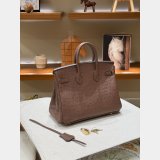 Hermes birkin 25cm calf Leather ostrich Vein bag