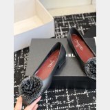 Best 1:1 CC Raffia Camellia Flats