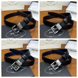 Prada Saffiano Leather Reversible Belt