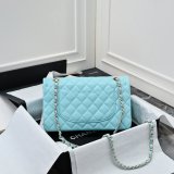 TOP CC Flap 1112 Lambskin 25cm Handbags Light golden hardware