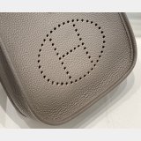 Hermes Mini Evelyne Handbags Replica Pewter Grey