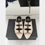 Top Quality YSL EMILIE mules in satin crepe Flat