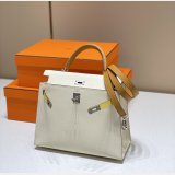 Luxury Hermes Human handmade stiching Kelly Bag Epsom 25/28cm