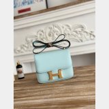 Top Hermes handmade Stiching Constance Bag 18CM