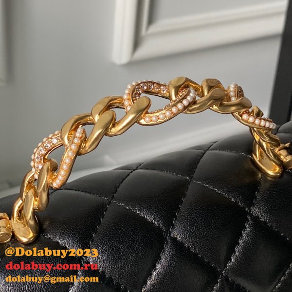 Top Mini Flap Quality AS5813 Black Bag