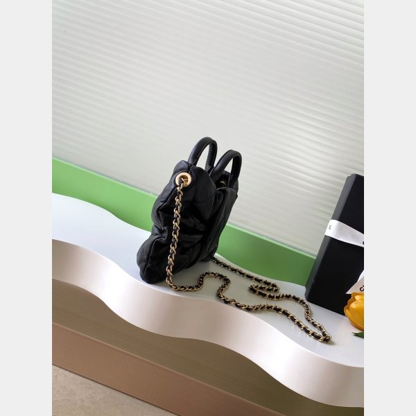 7 Star Mini Bow Velvet-effect Nylon Shopping AS5849 Bag