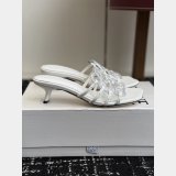 Best Loewe Petal Anagram Rhinestone Suede Heel Slide