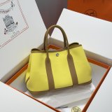 Best Hermes human handmade stiching Garden Party Bag 30cm